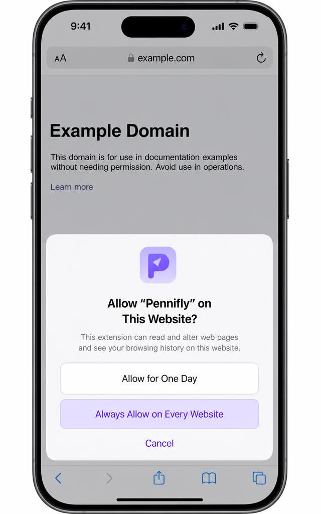 Safari activation step 4
